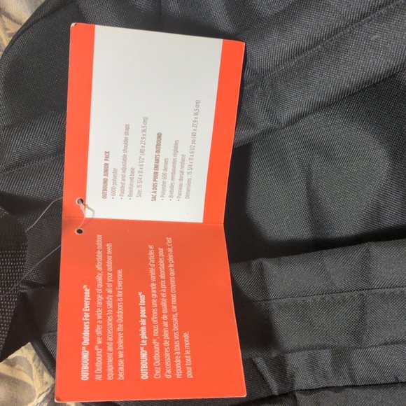 Outbound Junior Pack NWT Backpack Outdoor Multi Pockets Kids - Picture 3 of 8